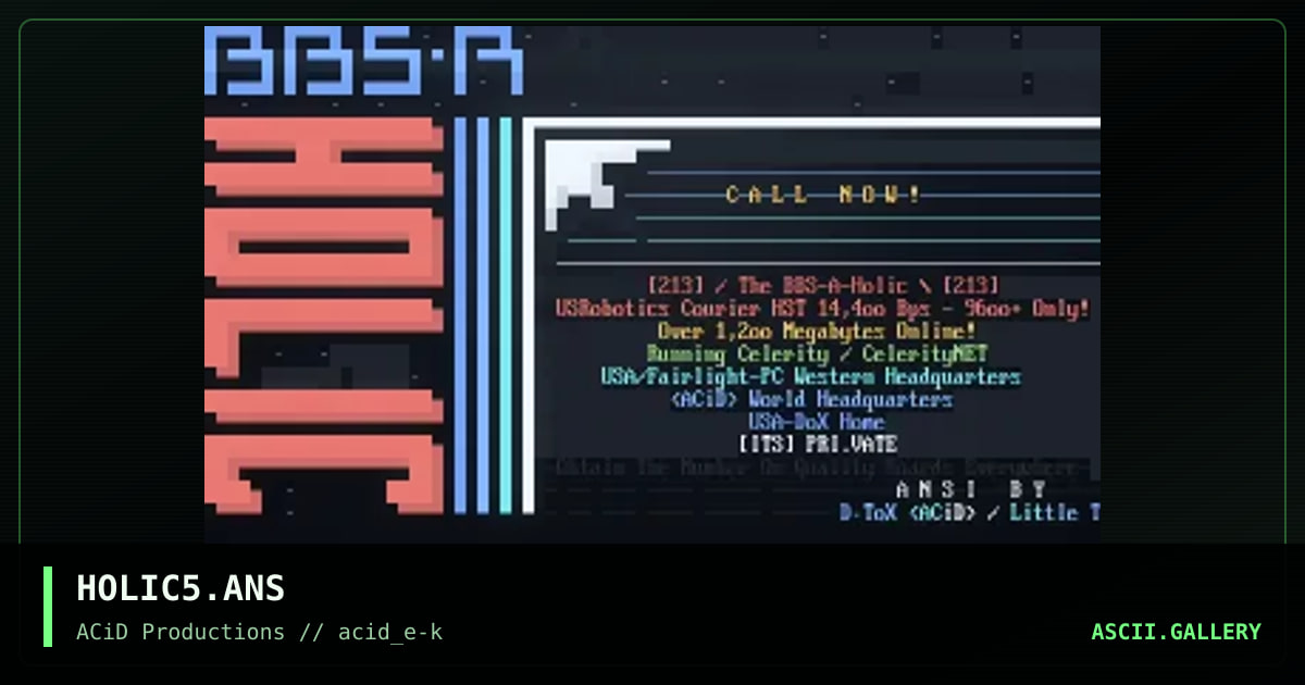 HOLIC5.ANS, by dtox, 1990
