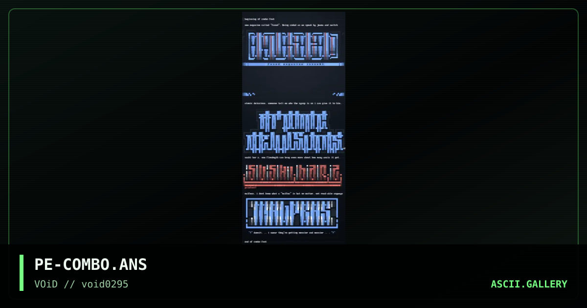 Combination Fonts, by pale, 1995