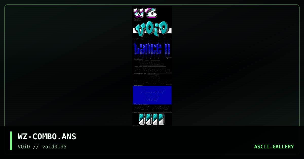 Combination Fonts, by weazel, 1995