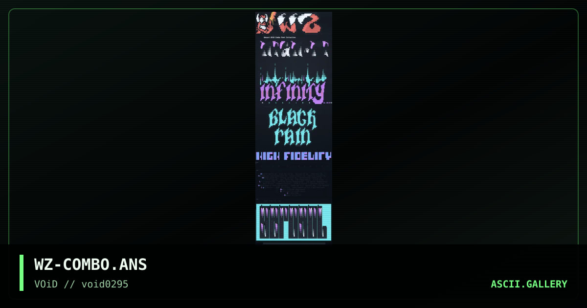 Combination Fonts, by weazel, 1995