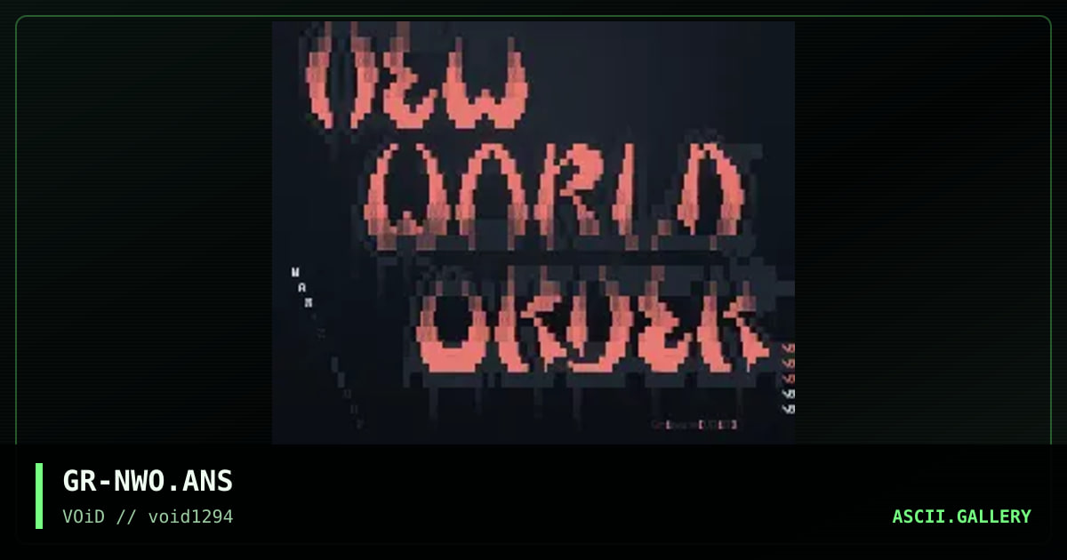 New World Order, by grimace, 1994