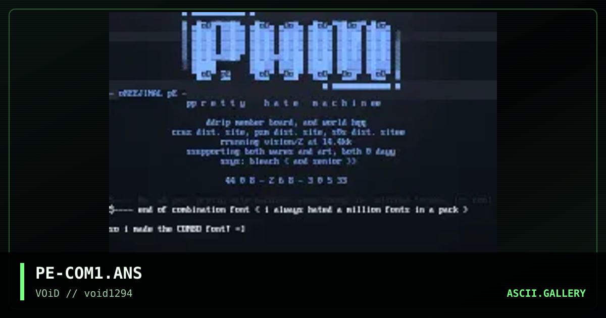 Combination Font #1, by pale, 1994