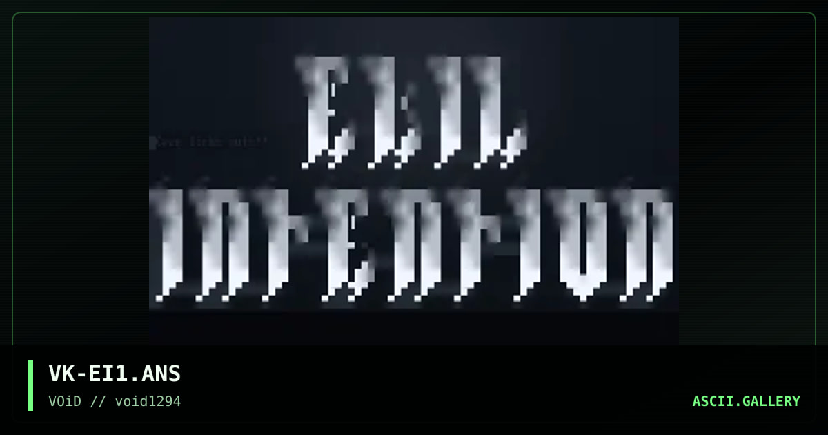 Evil Intenions, by veks, 1994