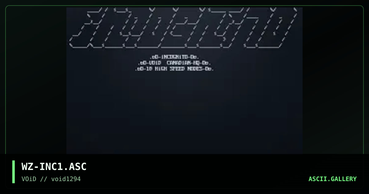 iNCOGNiTO, by weazel, 1994