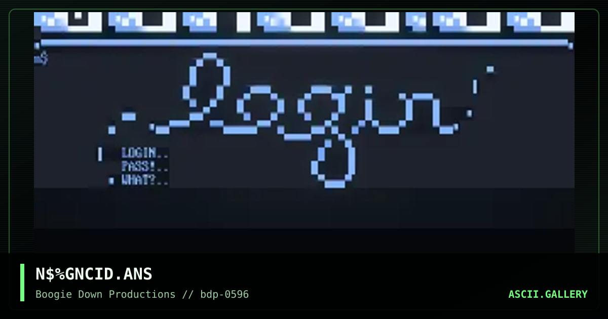 genocide loginsequence, by nosferatu, 1996