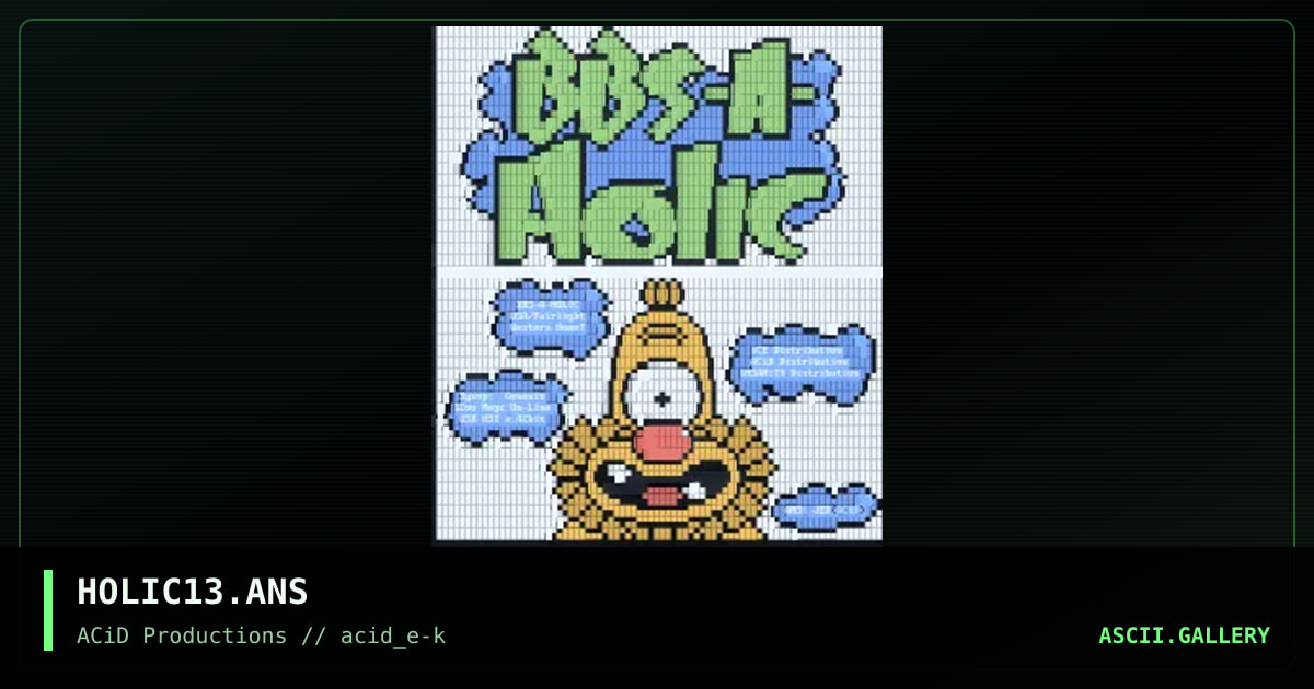 HOLIC13.ANS, by jed, 1990