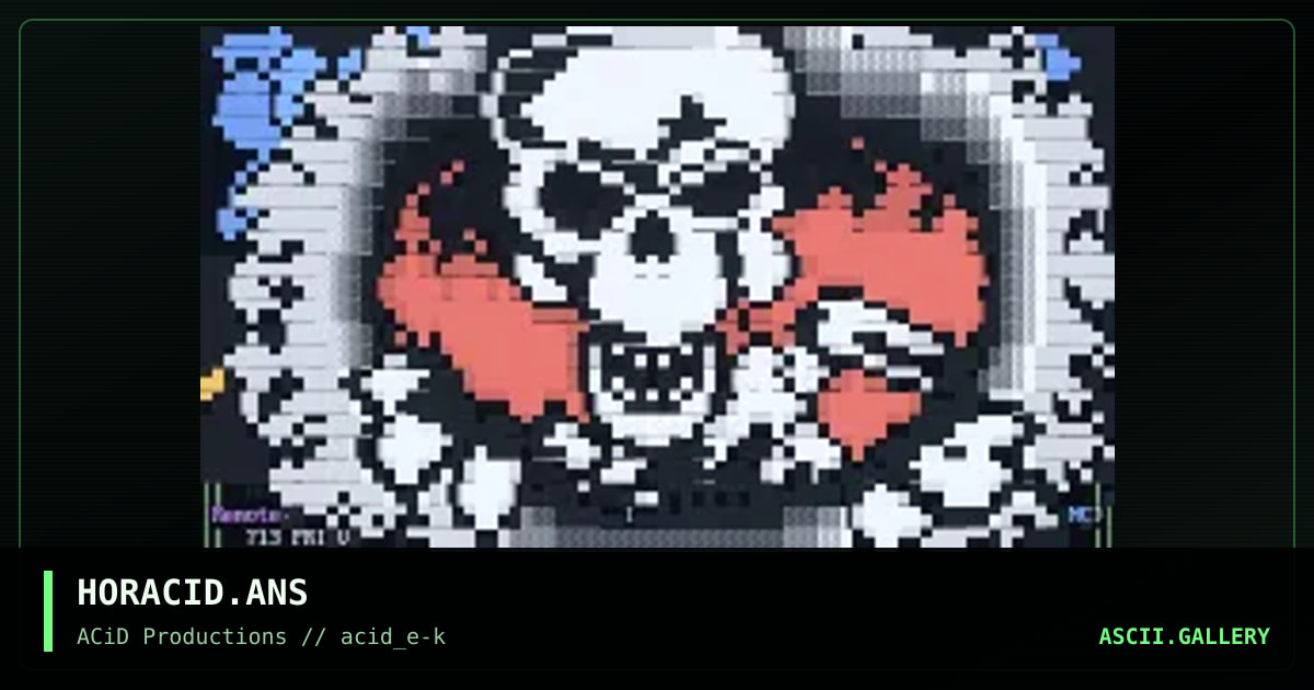 HORACID.ANS, by jed, 1990