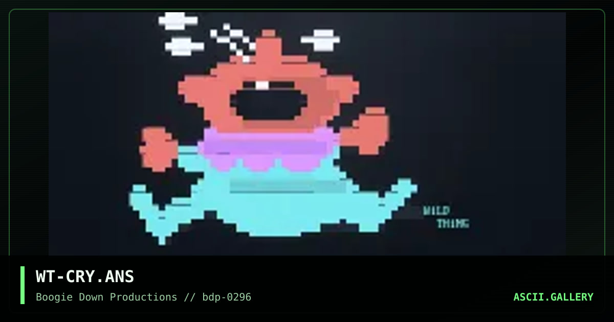 Cry!, by wild thing, 1996