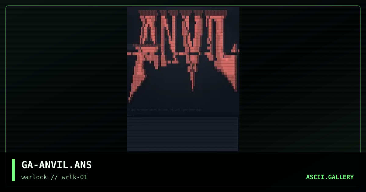 GA-ANVIL.ANS, by gossamer axe, 1997