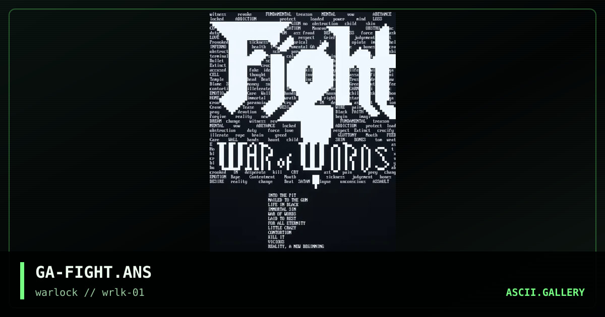 GA-FIGHT.ANS, by gossamer axe, 1997