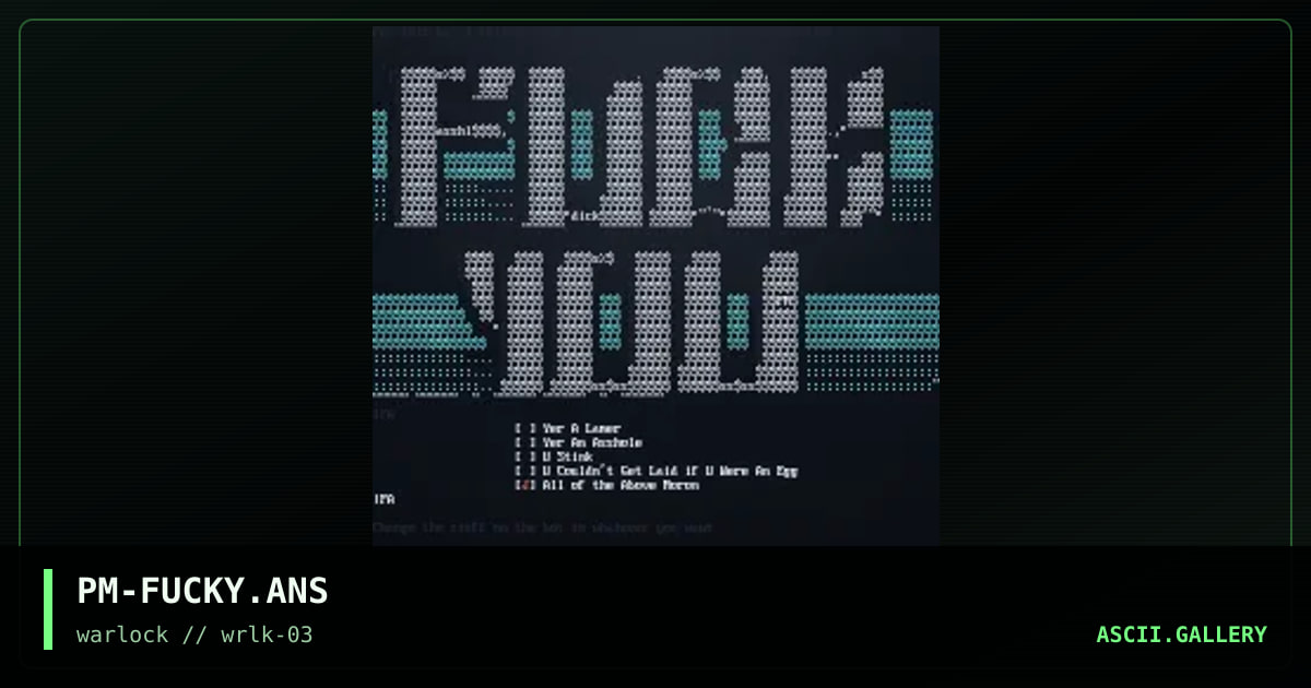 PM-FUCKY.ANS, by precious metal, 1997
