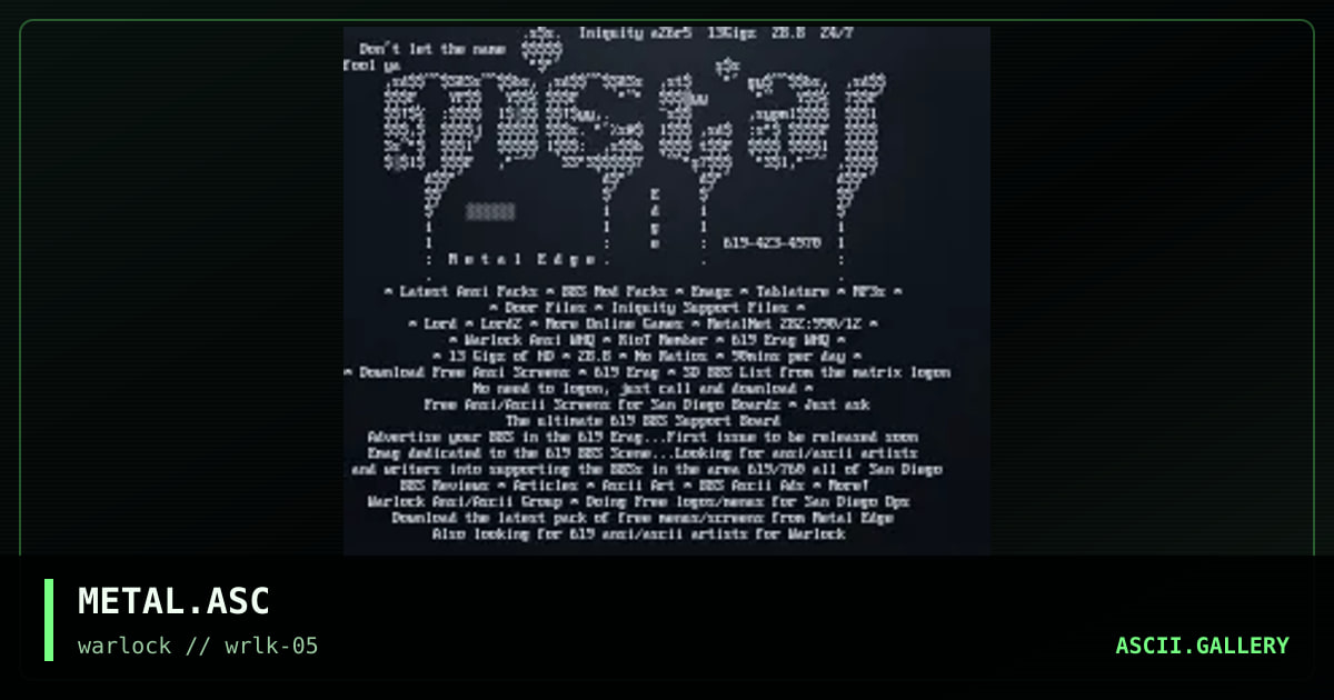 METAL.ASC, by untagged, 1998
