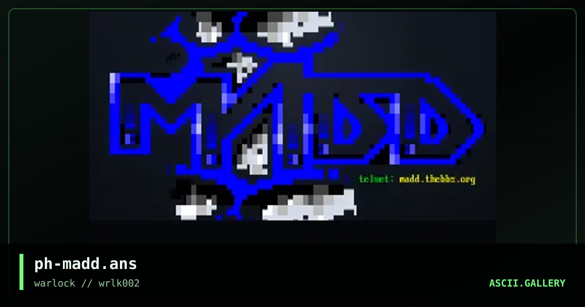 madd bbs logo, by psychoholic, 2001