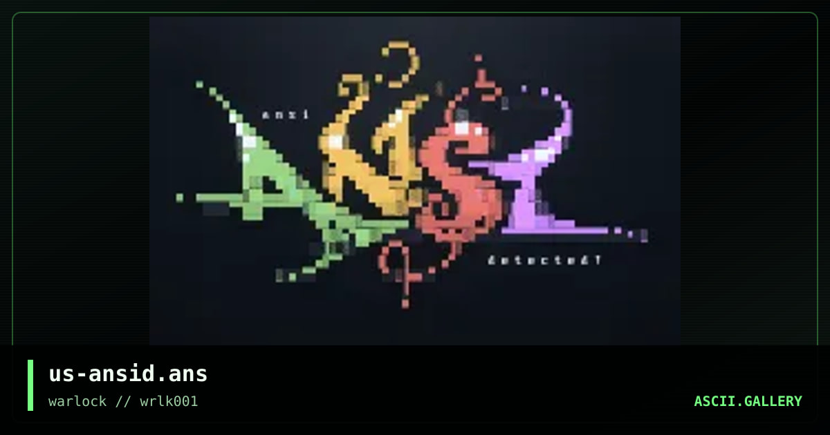 ANSi Detected!, by avenging angel, grymmjack, 2001