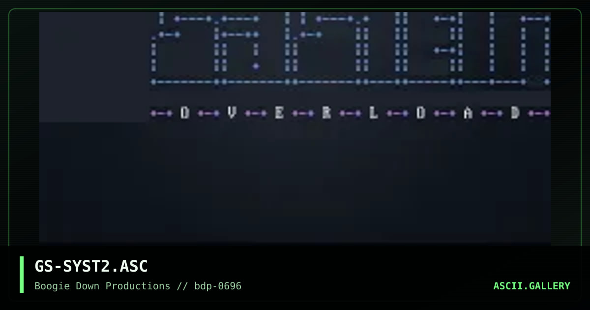 System Overload, by genius, 1996
