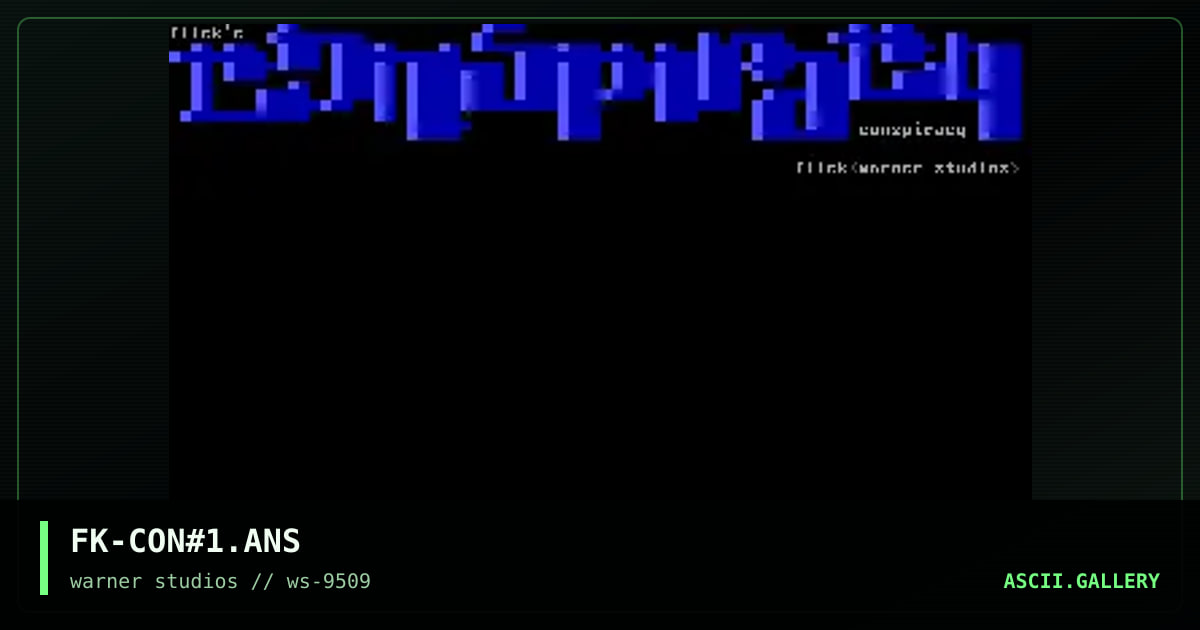 flick's conspiracy, by flick, 1995