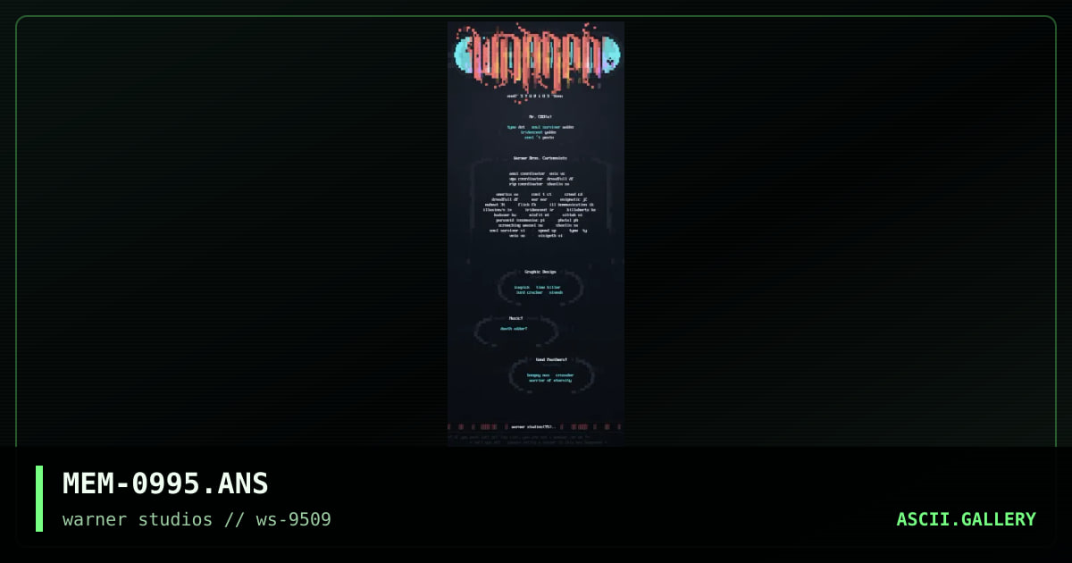 [more classfied info], by iridescent, 1995