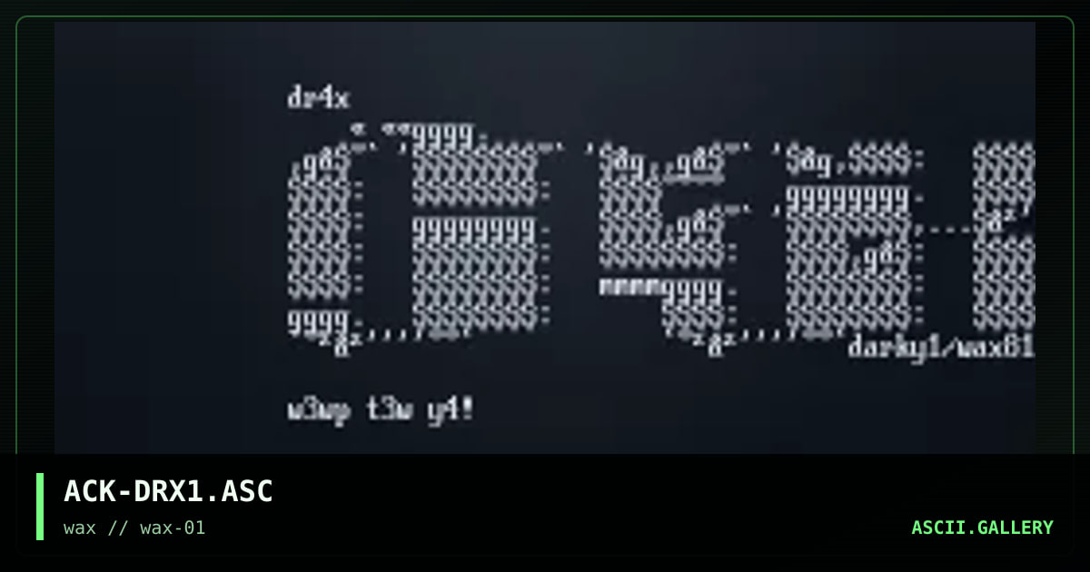 ACK-DRX1.ASC, by ack, 1997