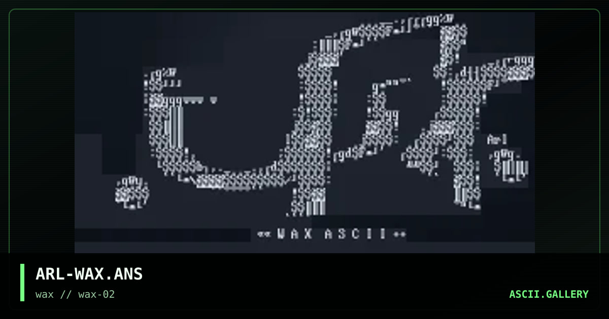 ARL-WAX.ANS, by arlequin, 1997