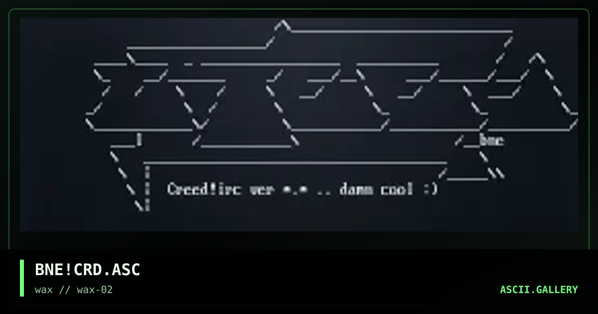 BNE!CRD.ASC, by brane, 1997