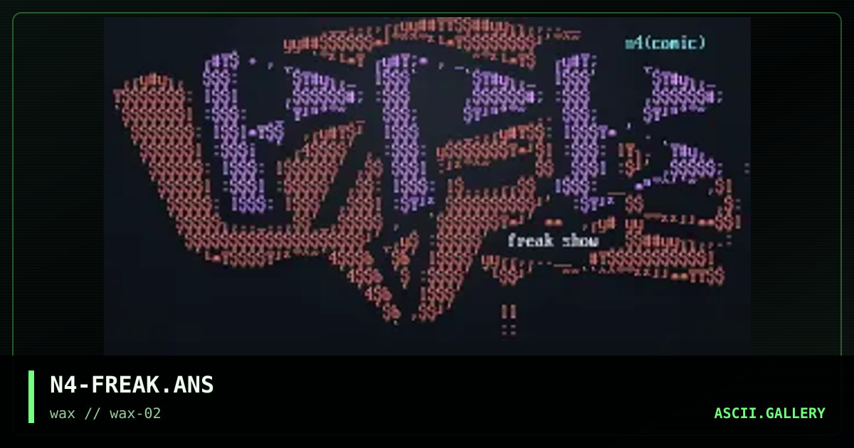 N4-FREAK.ANS, by sodium, 1997