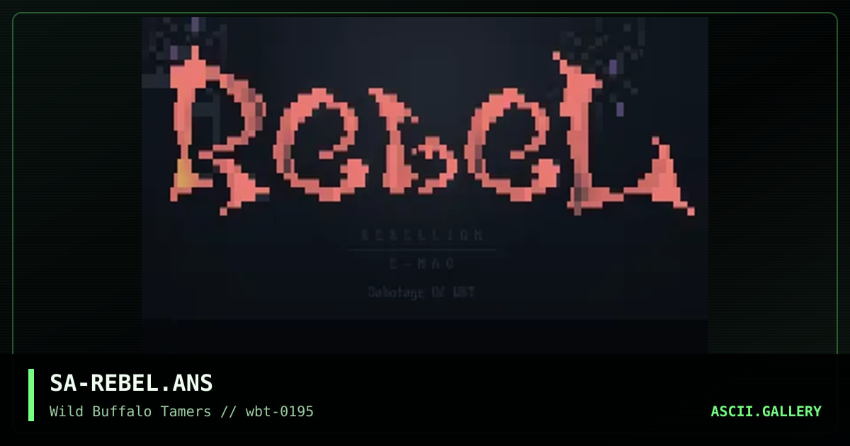 Rebellion E-Mag Logo, by sabotage, 1995