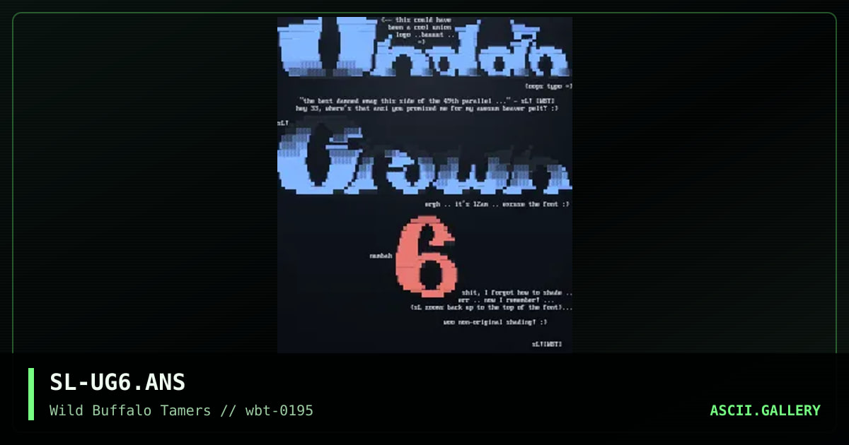 uNDERgROWN #6 Logo, by surreal logic, 1995