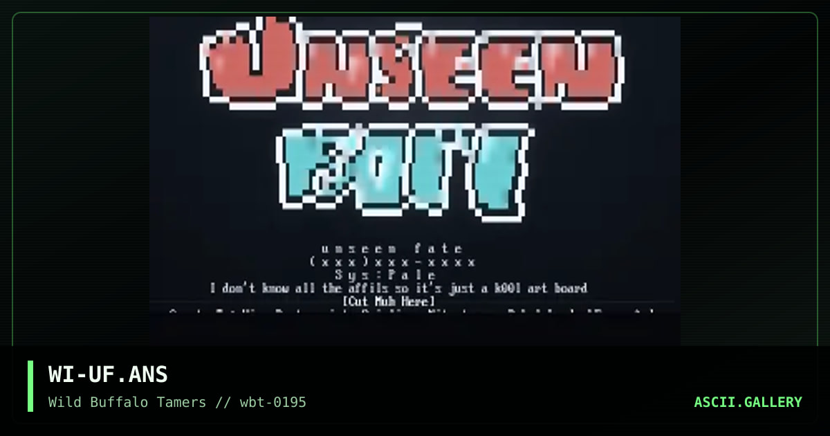 Unseen Fate Quickie, by white insanity, 1995
