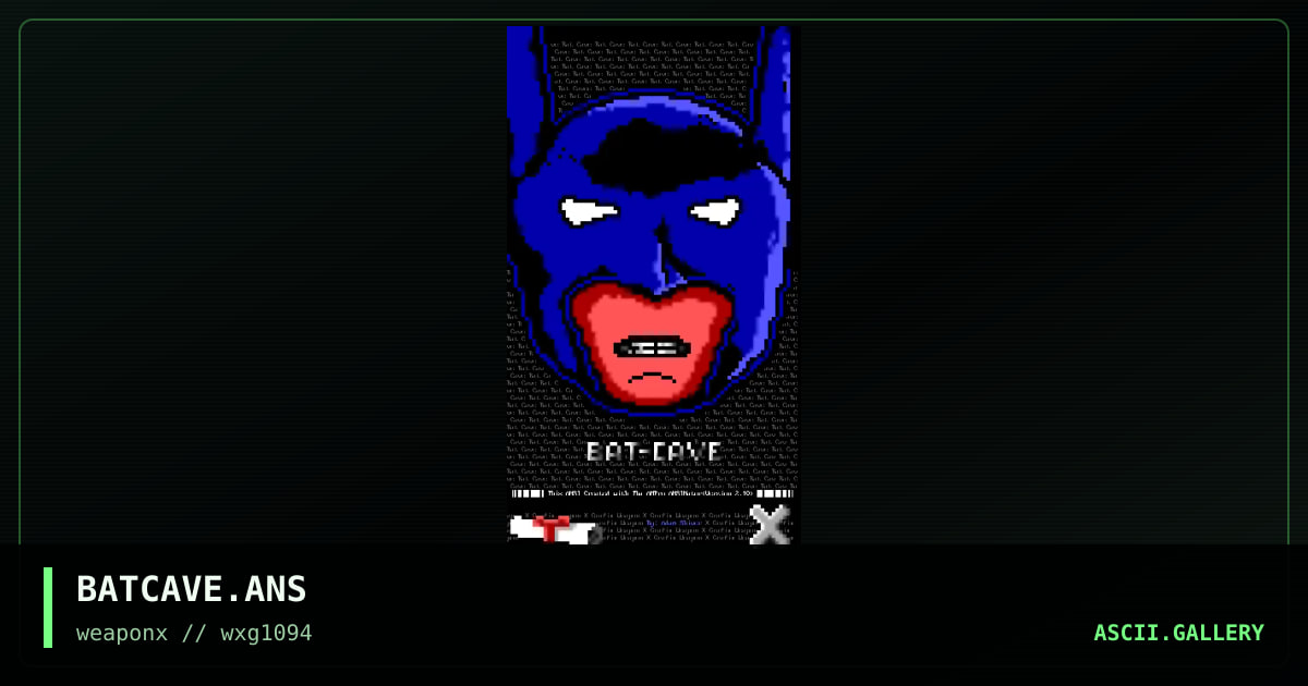 BATCAVE.ANS, by adam shiver, 1994