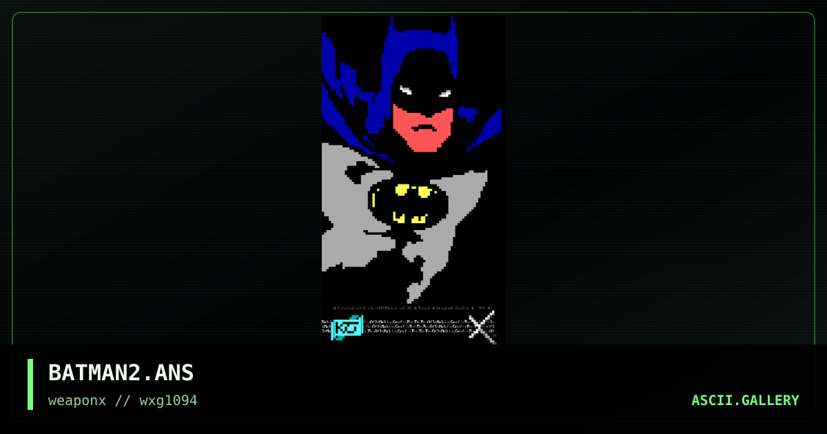 BATMAN2.ANS, by patch, 1994