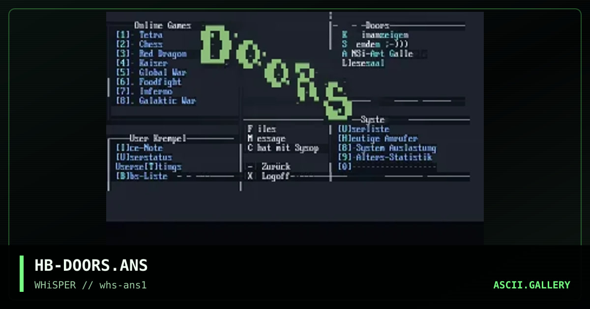 DOOR-MENu, by wiktor, 1995