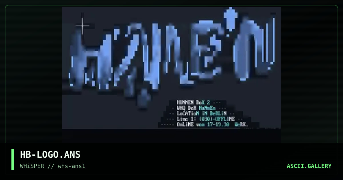 Hunnen Logo..., by wiktor, 1995