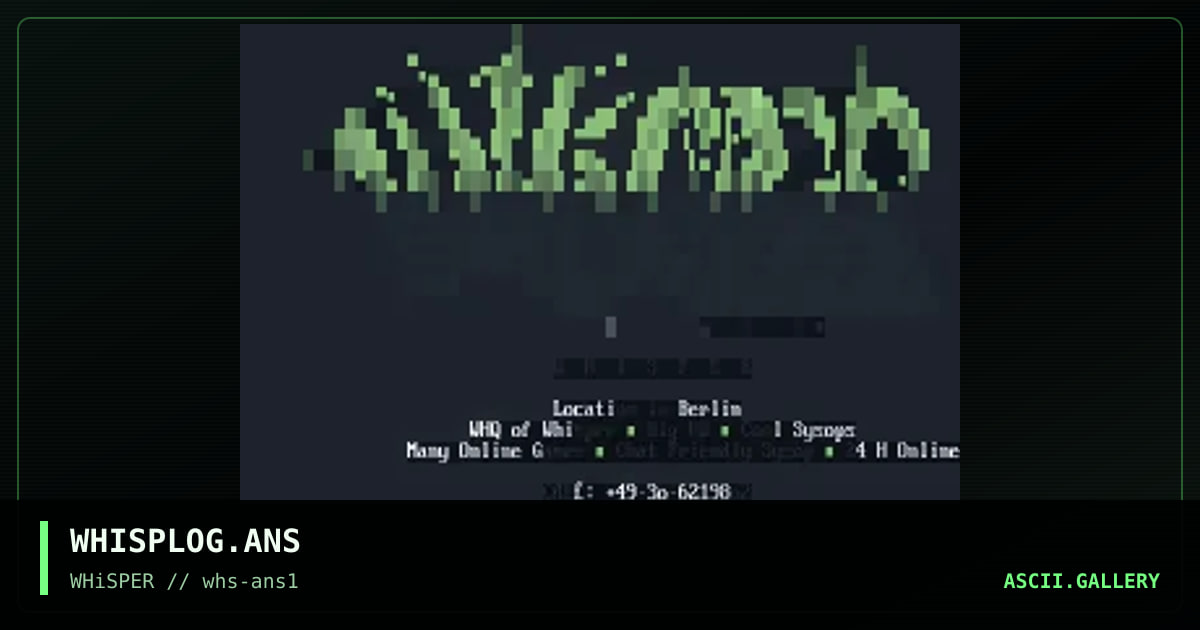 WHISPLOG.ANS, by wiktor, 1995