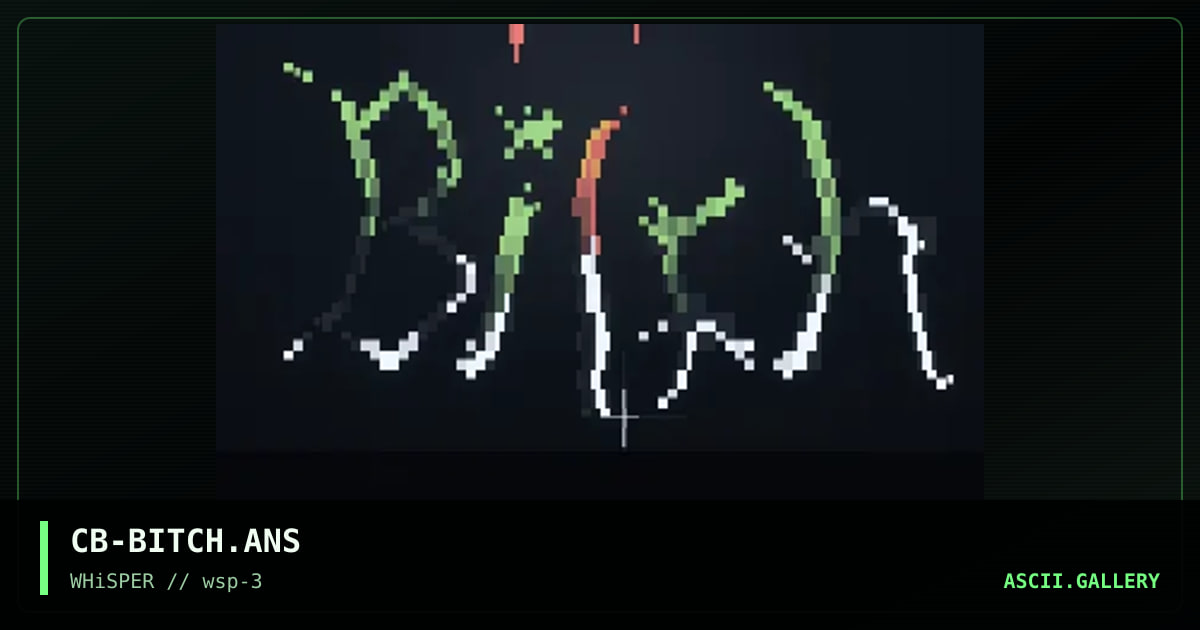 bitch's suicide, by christbane, 1996