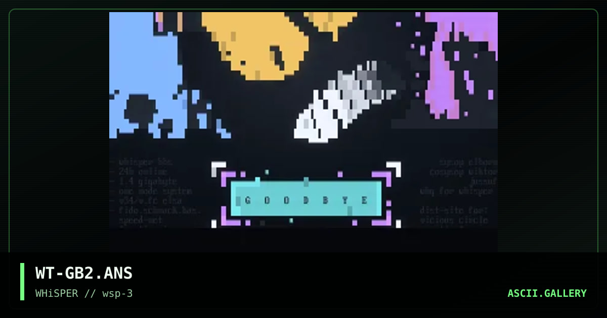 whisper goodbye ansi, by wiktor, 1996