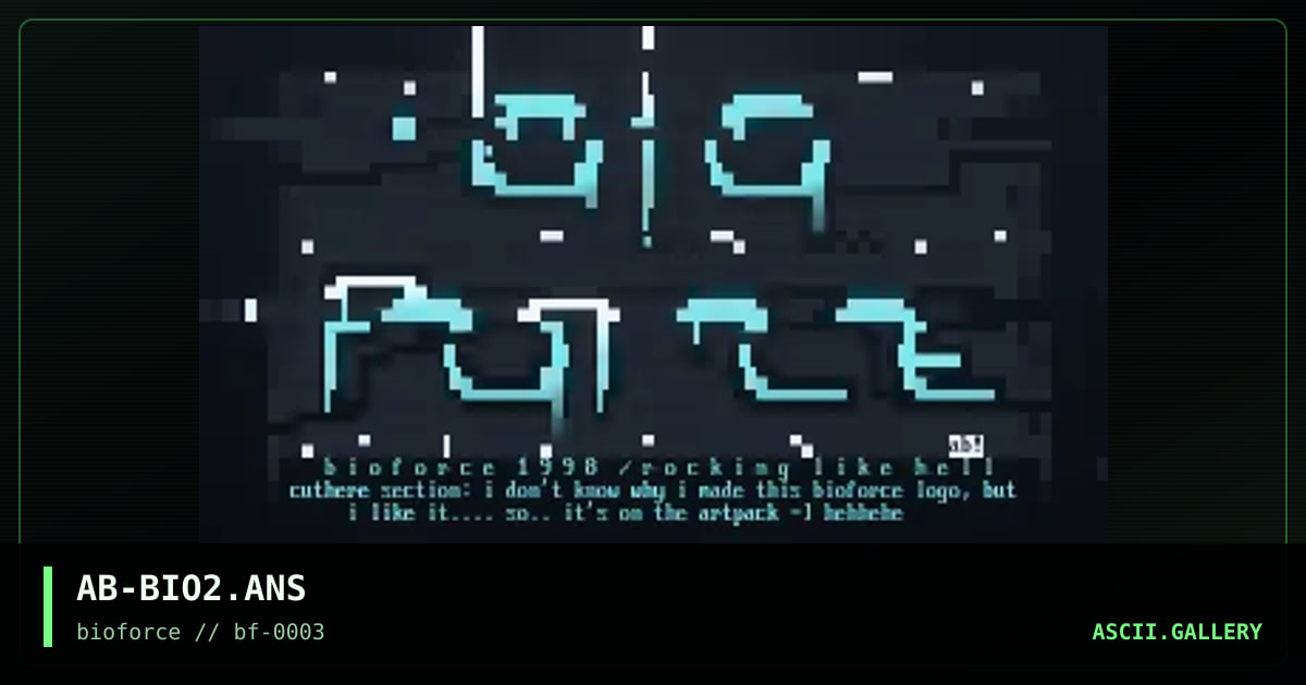 AB-BIO2.ANS, by acid brain, 1998
