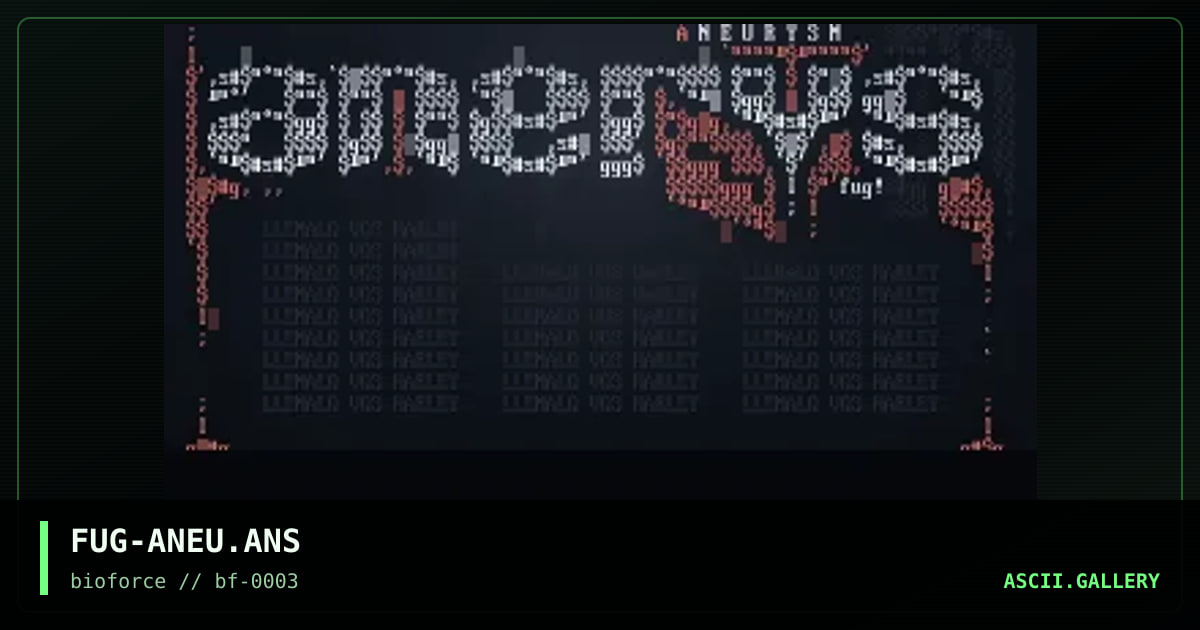 Aneurysm Menu, by fugitivo, 1998