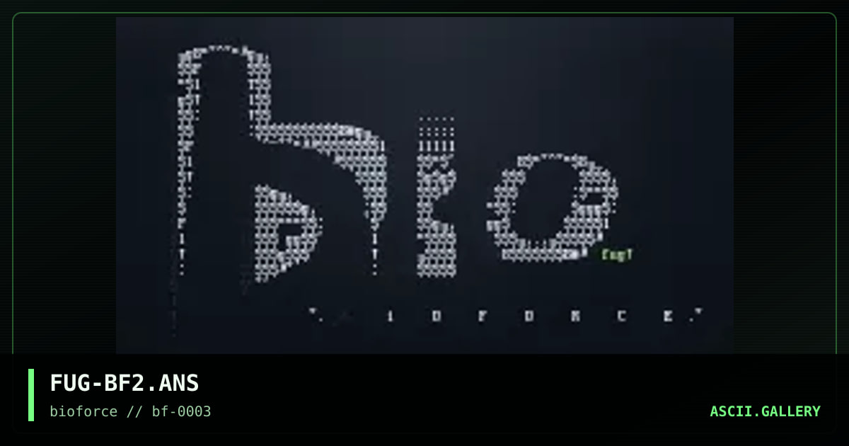 bioforce logo, by fugitivo, 1998