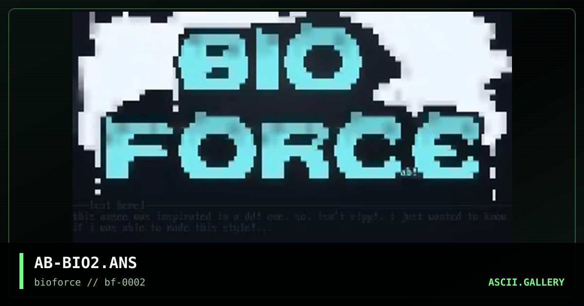 AB-BIO2.ANS, by acid brain, 1998