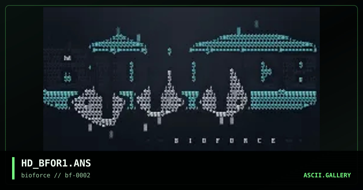 Bioforce Logo #1, by hondo, 1998