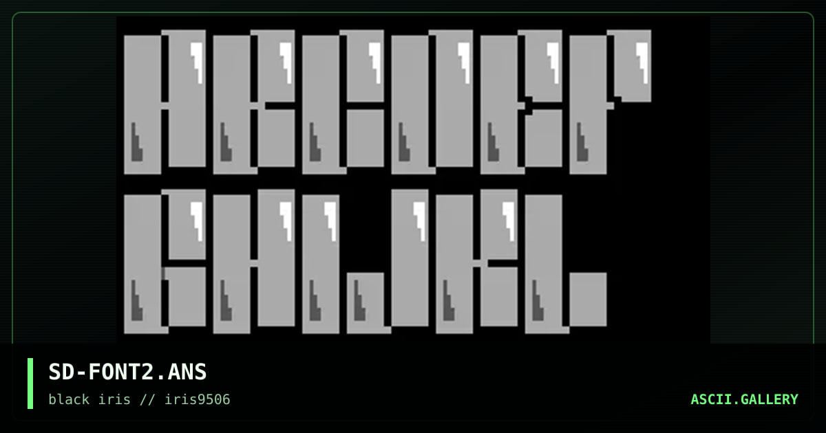 font set number two, by untagged, 1995