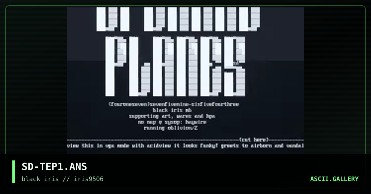 the eternal planes ansi promo, by untagged, 1995