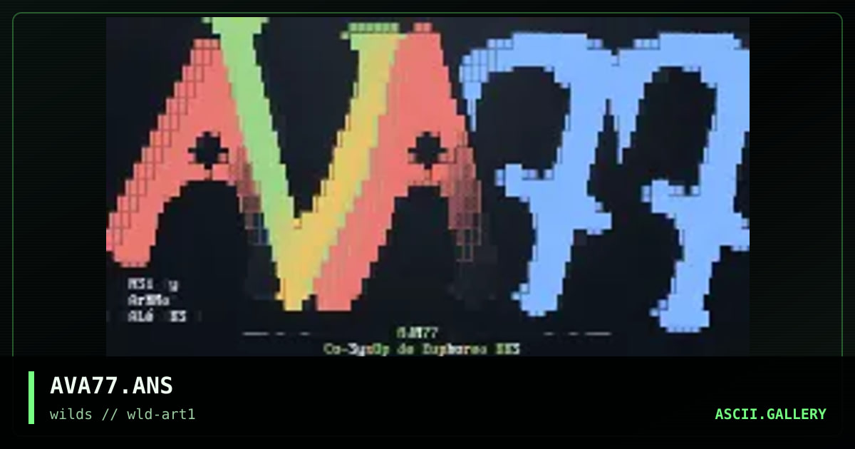 AVA77.ANS, by ava77, 1997