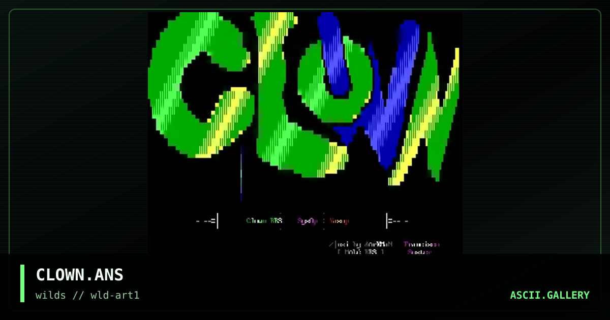 CLOWN.ANS, by darkman-circe, 1997
