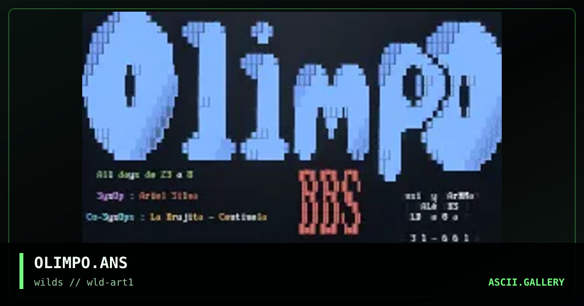 OLIMPO.ANS, by darkman-circe, 1997