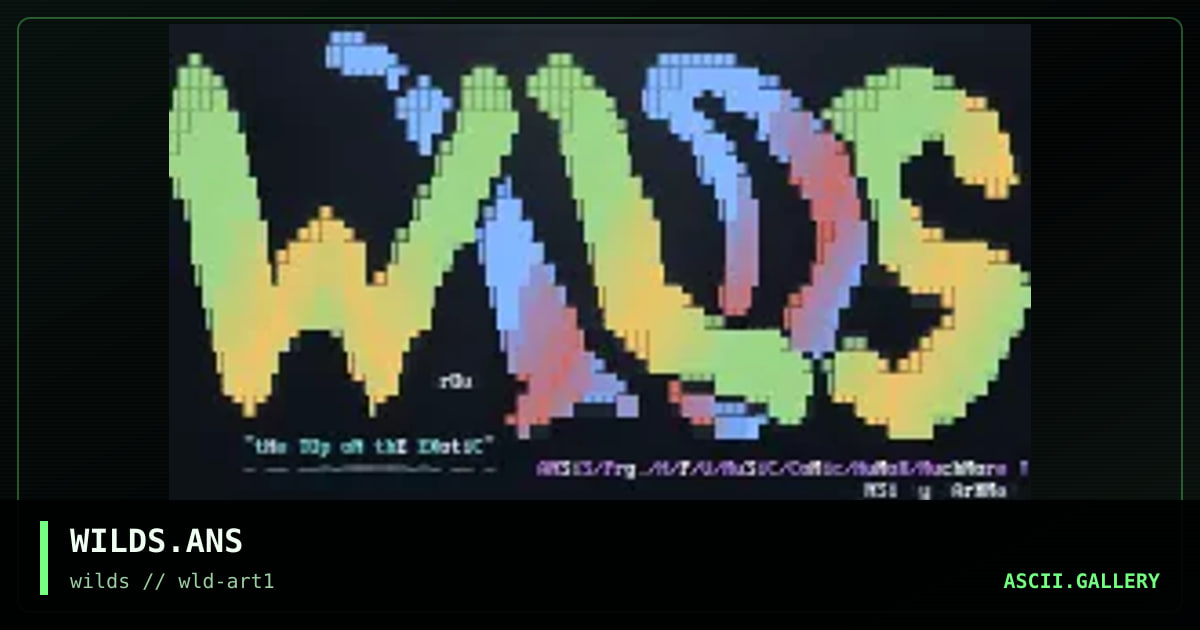 WILDS.ANS, by darkman-circe, 1997