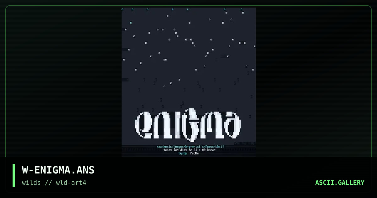 W-ENIGMA.ANS, by irq, 1997