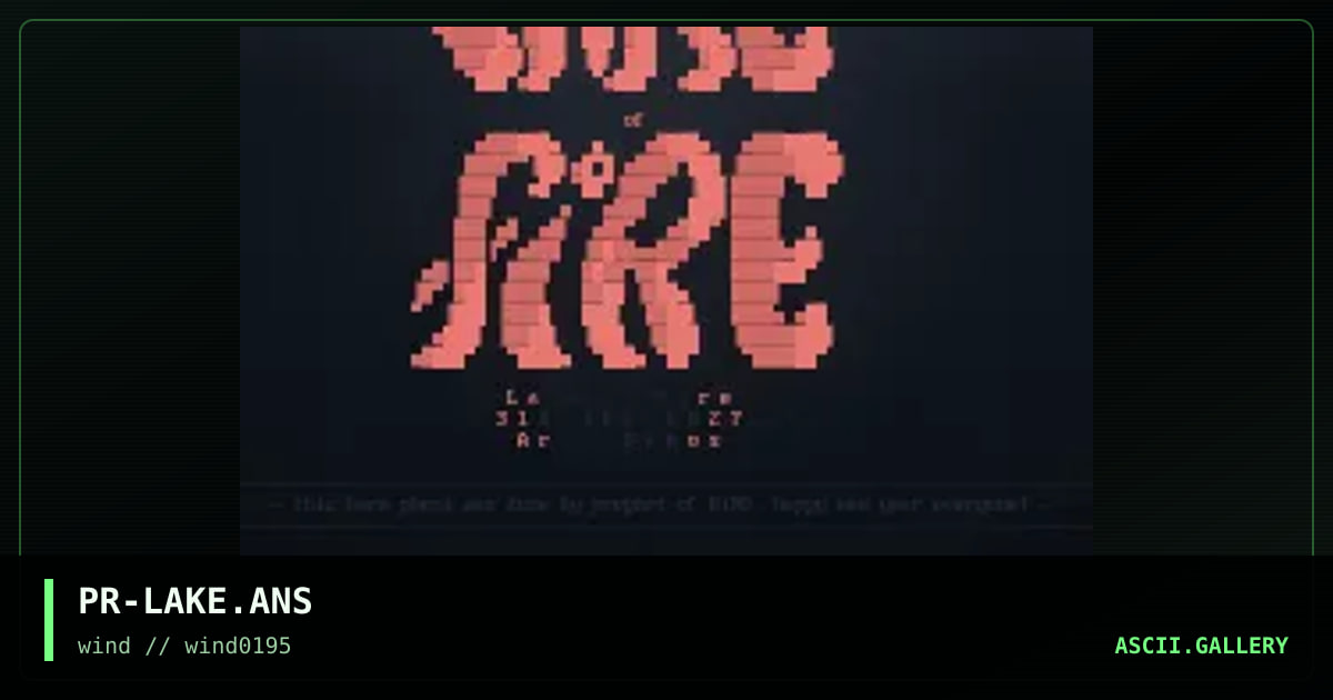 Lake of FiRE, by prophet, 1995