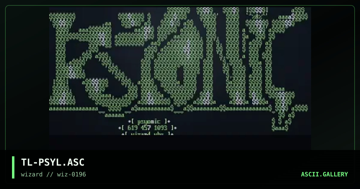 one fucked ascii, by terra lhynix, 1996