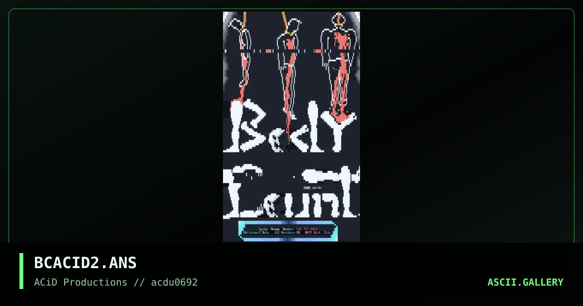 BCACID2.ANS, by tank, 1992